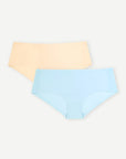 Seamless no-show sustainable women's underwear Briefs Bundle 2-Pack Soft Neutrals