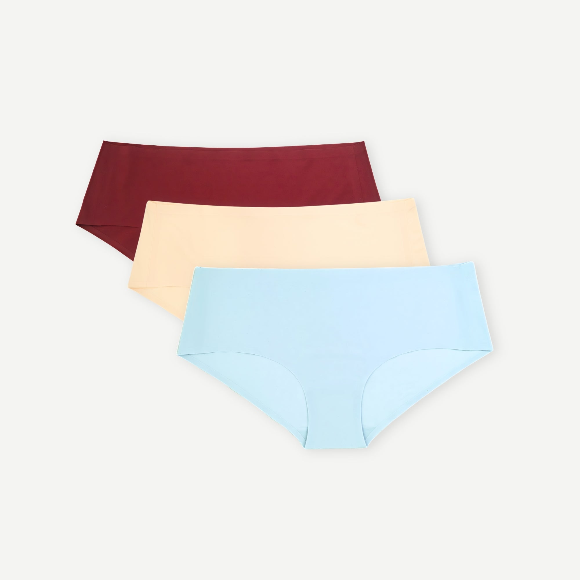 Seamless no-show sustainable women's underwear Briefs Bundle 3-Pack Soft & Bold