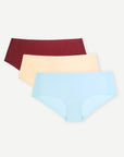 Seamless no-show sustainable women's underwear Briefs Bundle 3-Pack Soft & Bold