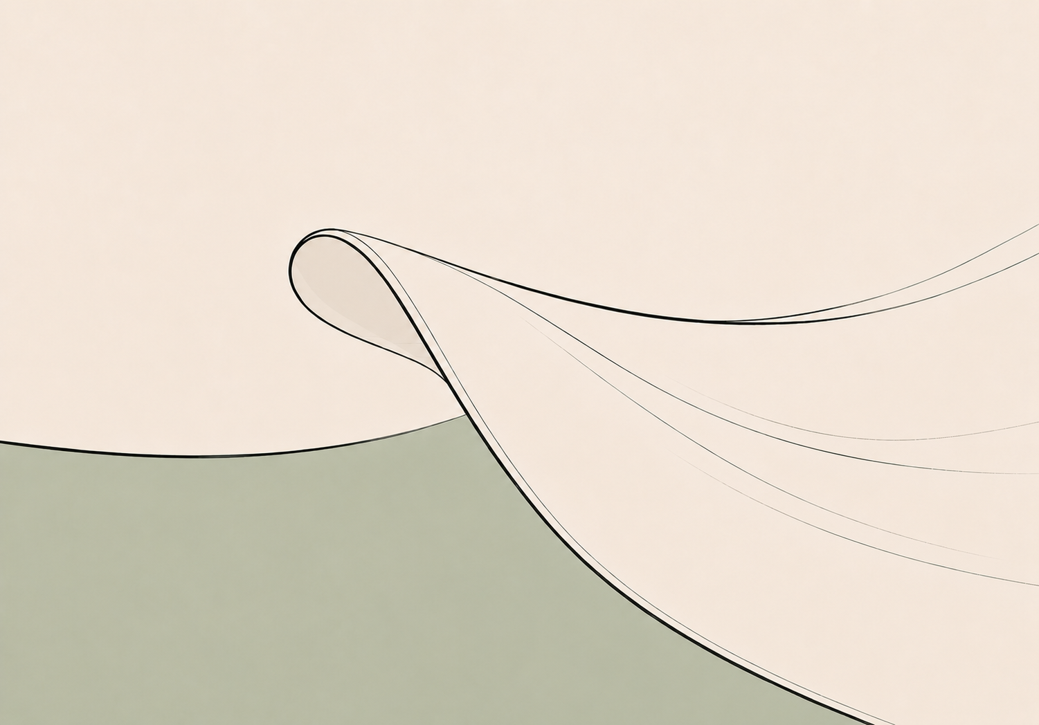 An abstract illustration of fabric being pulled up