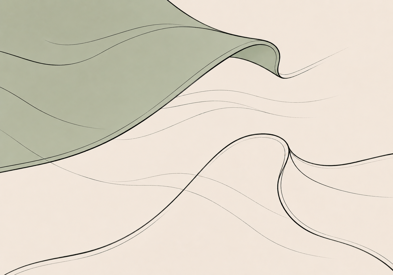 Abstract illustration of two fabrics
