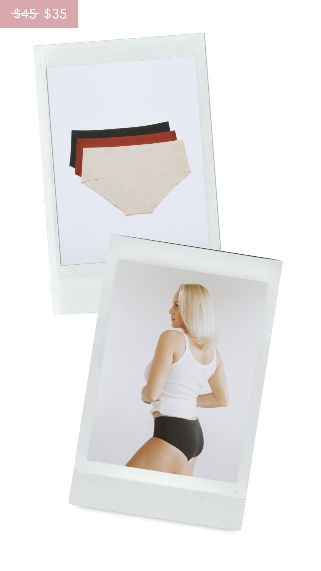 No-show sustainable women's briefs pack of 3 