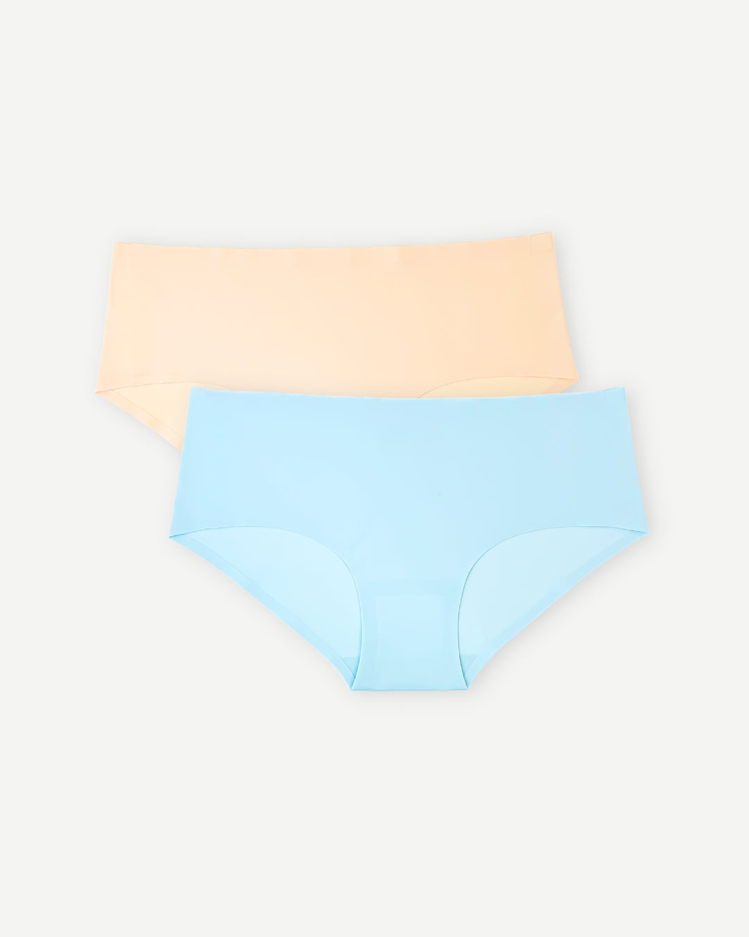 Beige and light blue seamless sustainable underwear